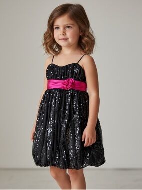 Jody Christopher girls strapless sequin dress excellent condition size 3